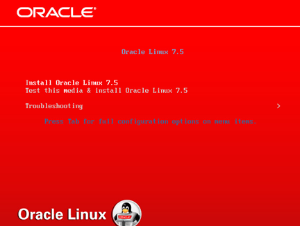 Oracle Linux 7.5 Installation and Configuration